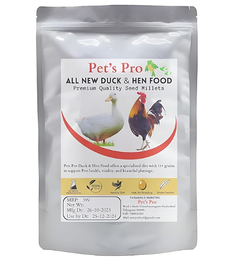 Pets Pro Food for Hen Duck Chicks Teetar Batair Feed 1Kg Teetar Batair Premium Bird Food Grower Baby Chicken, Chicks, Pellet Feed (Hen, Duck, BATER, EMU & Other)