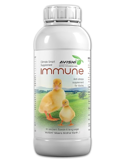 Avishi Immune for Ducks | (Anti Stress) Bio-Available Dietary Supplement for Ducks (1 LTR)
