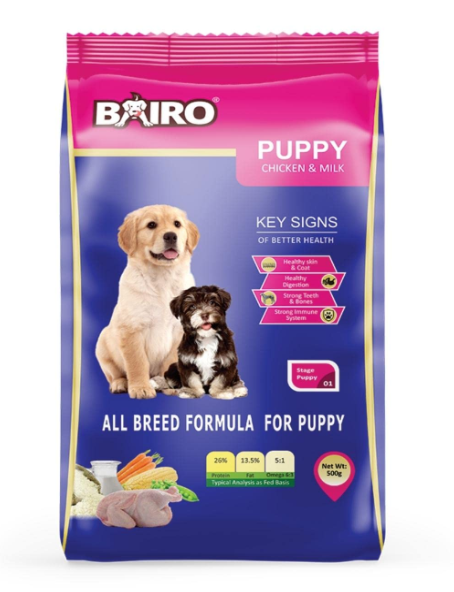 Bairo Puppy Chicken & Milk 500gm