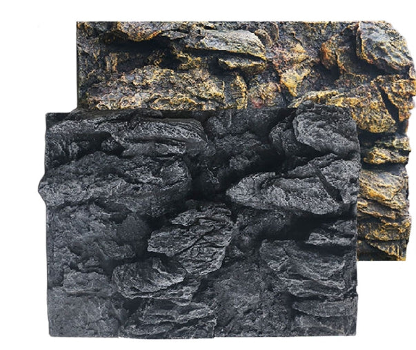 3D BACKROUND Rock / Wood Aquarium Background